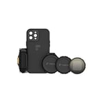 PolarPro - LiteChaser - iPhone 12 Pro - VND Kit - Protective case - Corresponding grip - Variable ND filter - Lens cap - Compatible with Moment M-Series lenses - MagSafe