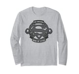 Superman Original Man Of Steel Chain Link Logo Long Sleeve T-Shirt