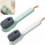 Csparkv - Brosse de Nettoyage pour Chaussures, 2 Pièces Brosse à Chaussures Liquide Type Presse Multifonctionnelle Brosse de Lavage de Chaussures