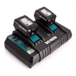 For Makita DC18RD 18V LXT LI-ION Twin Port Rapid Battery Charger Dual Port 240V