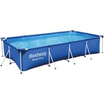 Piscine Démontable Rectangulaire - Bestway Steel Pro 400x211x81 cm avec Filtre à Cartouche de 1.249 l-h Couleur Bleu