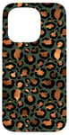 iPhone 15 Pro Elegant Green Leopard Print and Earthy Cheetah Print Pattern Case