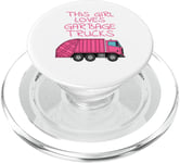 This Girl Loves Garbage Trucks, Female Truck Driver PopSockets PopGrip for MagSafe