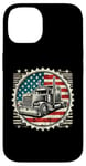 iPhone 14 Semi-Trailer Trucker Big Rig American Flag Truck Driver Case