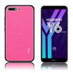 Huawei MOFI Y6 2018 woven hybridi suojakotelo - Rose Pinkki