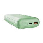 Trust Redoh Batterie Externe 20000mAh Charge Rapide 20W, PD 18W USB-C, QC 3.0 USB, 50% Plastiques Recyclés, Câble Inclus, Power Bank Chargeur iPhone, iPad, Samsung, Xiaomi, Tablette - Vert