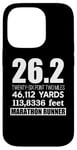 Coque pour iPhone 14 Pro 26,2 MILES 46,112 YARDS 313,886 PIEDS MARATHON COURNER Meme