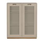 Asplund - Snow Cabinet E D42 Glass Doors - Dark Sand, Ek Sockel - Thomas Sandell & Jonas Bohlin - Beige - MDF/Trä