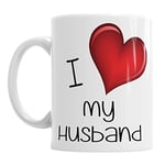 I Love My Husband Coffee Tea Hot Chocolate Mug Birthday Office Valentines Gift