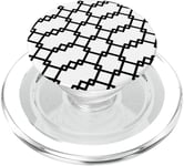 Light Black Lines and White Rectangles Pattern PopSockets PopGrip pour MagSafe