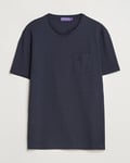 Ralph Lauren Purple Label Knitted Pocket T-Shirt Navy