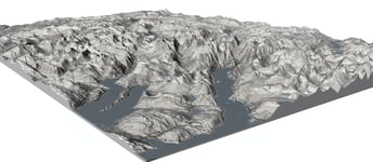 Ekte Kart Trollheimen 3D natur eik