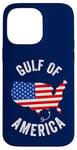 Coque pour iPhone 14 Pro Max Golfe des États-Unis Amérique Carte drôle Golfe du Mexique Drapeau USA 4 juillet