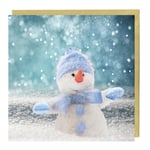 Snowman Christmas Card by Square Card Co Printed on Eco Recycled  Paper