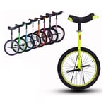 AHAI YU 16 Inch Unicycle, with Comfortable Saddle Seat, Learning Training Single Wheel Child Unicycle, User Height 120-140cm (Color : YELLOW)