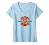 Womens Superman My Dad Is The Super Hero Father's Day V-Neck T-Shirt