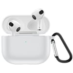 Housse Étui Coque de Protection en Silicone Blanc pour Boitier Airpod 3 - Visiodirect -