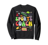 Groovy Sports Coach Art For Men Women Trainers Athletes Sweatshirt