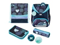 Herlitz Ultralight Plus Flower Owl, Pencil Pouch, Sport Bag, Pennfack, Skolväska, Flicka, Grundskola, Ryggsäck, 15 L, Framficka, Sidoficka