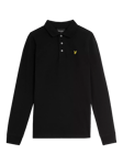 Lyle & Scott Kids' Long Sleeve Polo Shirt, Z865 Jet Black