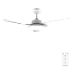 Cecotec - Ventilateur de Plafond avec Lumière EnergySilence Aero 5200 Light White - 30 W, Diamètre 109 cm, LED 22 W et Télécommande, 6 Vitesses et 3 Pales, Minuterie 8 Heures, Été/Hiver