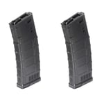 Airsoft Shooting Gear CYMA 2pcs 450rd Polymer Waffle Mag Hi-Cap Magazine for CYMA, E&C, APS, D-Boys, ICS, Classic Army, G&P, Tokyo Marui M4 M16 Series AEG Black