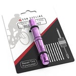 KOM Cycling Tubeless Tire Repair Kit for Bikes – 8 Colors! Fixes Mountain Bike and Road Bicycle Tire Punctures – Includes Tire Repair Fork and Reamer, 8 Bacon Strips. Tubeless Repair Made Easy