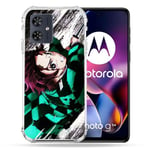 Cokitec Coque Renforcée pour Motorola G54 5G Manga Demon Slayer Tanjiro