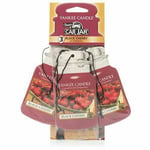 Yankee Candle Car Jar Scented Hanging Air Freshener Black Cherry Pack of 3