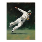 County Cricket Fielder Catch Action Artwork Gift For Him Fan Man Cave Unframed Wall Art Print Poster Home Decor Premium