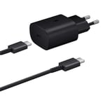 Chargeur Rapide 25W + Cable USB-C USB-C pour Vivo X51 5G 6.56"-Vivo Y70 6.44"-Xiaomi MI 9 T- Noir-YuanYuan