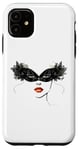 Coque pour iPhone 11 Masque vénitien, joli visage, femme, Venise, Italie