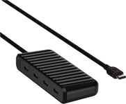 Unisynk USB-C til 4x USB-C mini hub (sort)