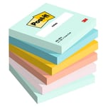 Post-It 654-6-BEA note paper Square Blue, Green, Orange, Pink, Yellow