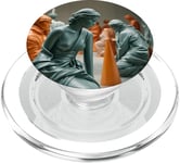 Sculpture de silhouette de femme contemporaine - Art moderne PopSockets PopGrip pour MagSafe