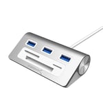 SABRENT Hub USB, Data Hub, Adaptateur USB 6 en 1 avec USB 3.2 à 3 Ports | CF, Lecteur de Carte SD/microSD, USB multiport pour Laptop, MacBook, nuc, Mac Mini, PC, Desktop (HB-MACR)