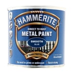 Hammerite Smooth Blue Paint 250ml Metal Direct To Rust Protection Quick-Drying