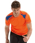 Asioka 115/17-182/17 – Filet de Compression avec t-Shirt Technique Mixte Adulte L Multicolore (Black/Naranja Flúor/Royal)