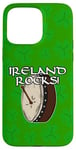 Coque pour iPhone 15 Pro Max St Patrick Day Bodhran Drummer Drums Percussion Musicien