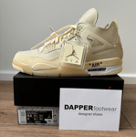 Air Jordan 4, Size 10 UK, Off White Sail Trainers CV9388 100