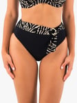 Fantasie Silhouette Island High Waist Bikini Bottoms, Monochrome