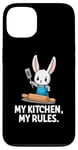 Coque pour iPhone 13 Rabbit Chef My Kitchen My Rules Cooking Lovers