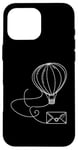 Coque pour iPhone 16 Pro Max Ballon à air One Line Art Dessin