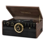 VICTROLA EMPIRE CHAINE STEREO 6 EN 1 PLATINE VINYLE EXPRESSO