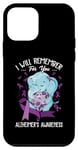 iPhone 12 mini I Will Remember You Alzheimer's Awareness Purple Elephant Case