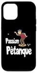 Coque pour iPhone 12/12 Pro Jeu de balle de pétanque français Design pour un joueur de