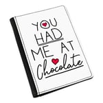 You Had Me At Chocolate Passport Holder Cover Case Wallet - Valentines Day