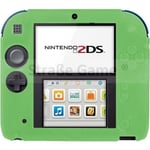 Housse etui protection silicone pour Nintendo 2 DS 2DS - anti choc / rayures - Vert