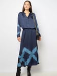 Gerard Darel Catriona Tie Dye Skirt, Ink Blue