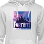 Barn-Hoodie | Mjuk Huvtröja för Barn Fortnite grå 9-11 År